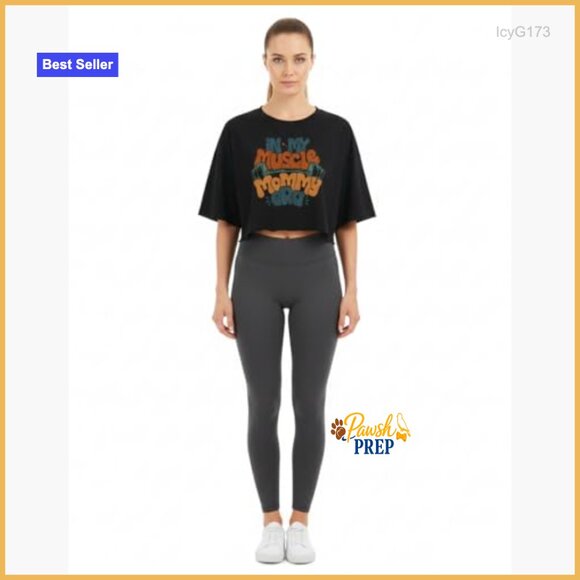 Soft Stretch Cotton Workout Crop Top for Strength Training - Picture 4 of 7